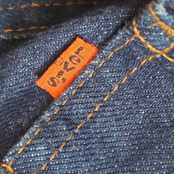 Vintage 554 Levis Jean High Rise Cotton Orange Tab 80s Dark Wash Straight USA 24 - Picture 11 of 14